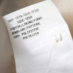 Pre Owned Emporio Armani Cream Satin Silk Ruffled Trim Sleeveless Top S