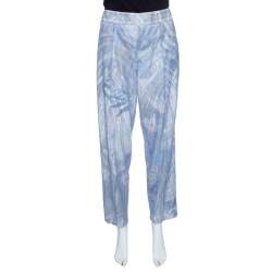 Emporio Armani Elite Blue Crystal Embellished Trousers M