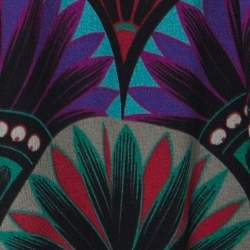 Pre Owned Emporio Armani Multicolor Floral Print Silk Elasticized Ruffle Detail Sleeveless Top S