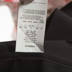 Pre Owned Emporio Armani Black Stretch Nylon Blazer L