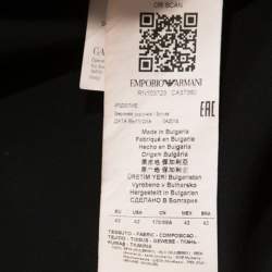 Pre Owned Emporio Armani Black Silk Button Front Shirt M