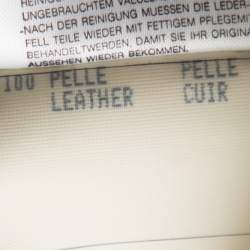 Pre Owned Emporio Armani Brown Leather Fur Collared Vintage Jacket M