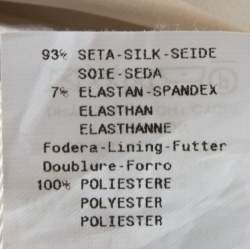 Pre Owned Emporio Armani Cream Stretch Silk Satin Tulip Skirt L