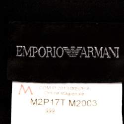 Pre Owned Emporio Armani Black Crepe Palazzo Pants S