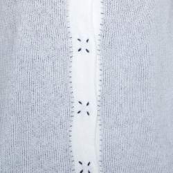 Emporio Armani White Knit Button Front Cardigan S