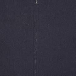 Emporio Armani Navy Blue Wool Zip Front Jacket M