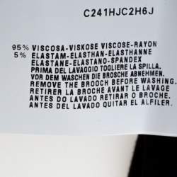 Pre Owned Emporio Armani Black Jersey Beaded Butterfly Applique Top M