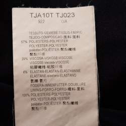 Pre Owned Emporio Armani Navy Blue Stretch Crepe A Line Dress M