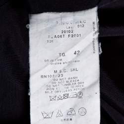 Pre Owned Emporio Armani Dark Purple Wool Blend Tunic Dress M