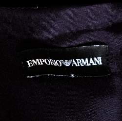 Pre Owned Emporio Armani Dark Purple Wool Blend Tunic Dress M