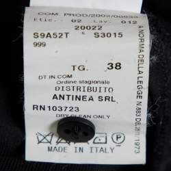 Pre Owned Emporio Armani Black Crepe Draped Dress & Jacket Set S