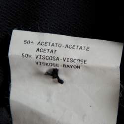 Pre Owned Emporio Armani Black Crepe Draped Dress & Jacket Set S