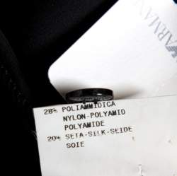 Pre Owned Emporio Armani Black Crepe Draped Dress & Jacket Set S