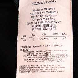 Pre Owned Emporio Armani Black Stretch Jersey Pencil Skirt S