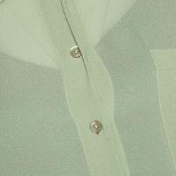 Pre Owned فستان قميص ماكسي إمبوريو أرماني  كريب أخضر فاتح مقاس متوسط - ميديوم