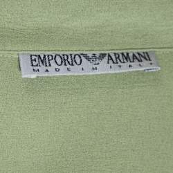 Pre Owned فستان قميص ماكسي إمبوريو أرماني  كريب أخضر فاتح مقاس متوسط - ميديوم