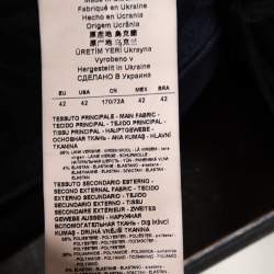 Pre Owned Emporio Armani Black Stretch Wool Elasticized Waist Trousers M