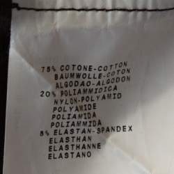 Pre Owned Emporio Armani Black Stretch Cotton Bow Detail Shirt M