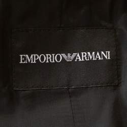 Pre Owned Emporio Armani Two Tone Striped Jacquard Fitted Blazer S