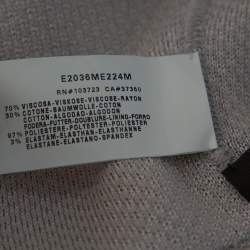 Pre Owned Emporio Armani Smoke Grey Knit Zip Front Jacket S