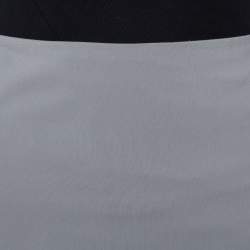 Pre Owned Emporio Armani Grey Stretch Crepe Pencil Skirt M