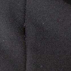 Pre Owned Emporio Armani Black Knit Double Breasted Bodysuit Jacket S