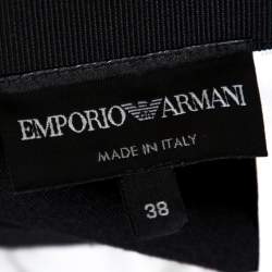 Emporio Armani Black Jersey Pleat Front Pencil Skirt S
