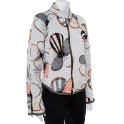 Emporio Armani Multicolor Floral Print Quilted Jacket L