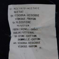 Pre Owned Emporio Armani Black Crepe Pintuck Detail Blazer S