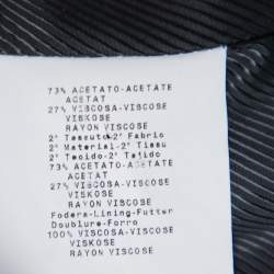 Pre Owned Emporio Armani Black Crepe Double Breasted Jacket S