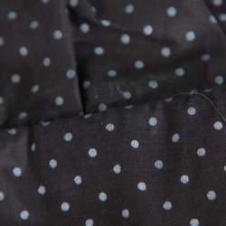 Pre Owned Emporio Armani Black Leather Ruffled Crop Jacket M