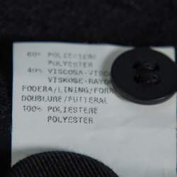 Pre Owned Emporio Armani Black Plisse Layered Pants S