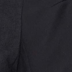 Pre Owned Emporio Armani Black Stretch Silk Sleeveless Top M