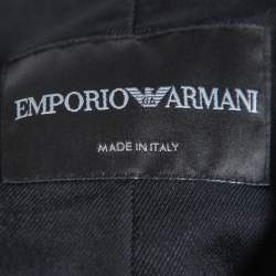Pre Owned Emporio Armani Black Stretch Silk Sleeveless Top M