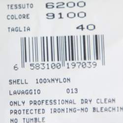 Pre Owned Emporio Armani Black Faille Ruffled Midi Skirt S