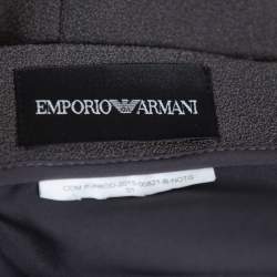 مملوكة مسبقًا Emporio Armani Dark Grey Crepe Paneled Pencil Skirt M