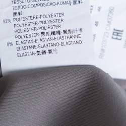 Pre Owned Emporio Armani Anthracite Neoprene Bow Detail Jacket L