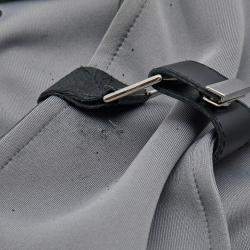 Pre Owned Emporio Armani Anthracite Neoprene Bow Detail Jacket L