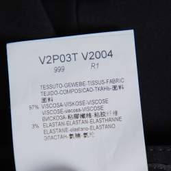 Pre Owned Emporio Armani Black Double Pence Button Detail High Waist Trousers M