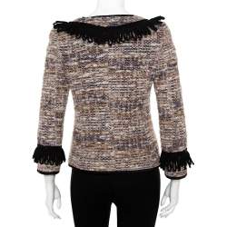 Emporio Armani Multicolor Tweed Button Front Jacket S