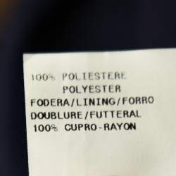 Pre Owned Emporio Armani Navy Blue Crepe Paneled Button Front Blazer M