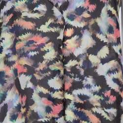 Pre Owned Emporio Armani Multicolor Printed Silk One Shoulder Shift Dress L