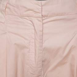 Emporio Armani Pale Pink Cotton Wide Leg Trousers L
