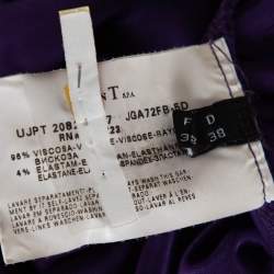 Pre Owned Emporio Armani Purple Knit Sleeveless Shift Dress M