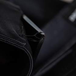 Pre Owned Emporio Armani Black Crepe Tapered Leg Trousers S