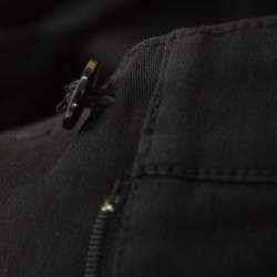 Pre Owned Emporio Armani Black Side Trim & Button Detail Trousers M