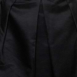 Pre Owned Emporio Armani Black Wool Pleated Mini Dress M