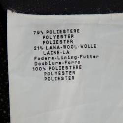 Pre Owned Emporio Armani Black Wool Pleated Mini Dress M