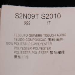 Pre Owned Emporio Armani Black Satin Pleated Midi Skirt S