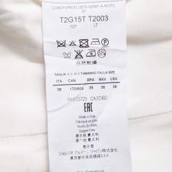 Pre Owned Emporio Armani White Crepe Button Front Blazer S